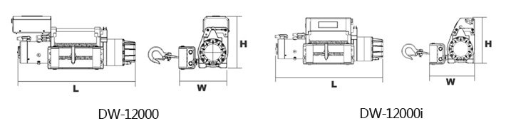 DW-12000(i)電動絞盤結(jié)構(gòu)尺寸圖片