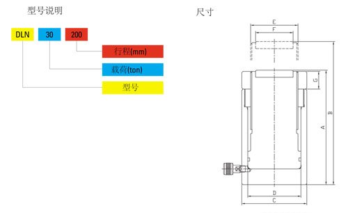 DLN自鎖分離式千斤頂技術參數 DLN自鎖分離式千斤頂技術參數