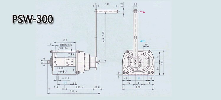 FUJI PSW型手搖絞盤技術(shù)參數(shù) FUJI PSW型手搖絞盤技術(shù)參數(shù)