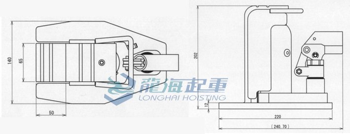 EAGLE JACK G-25爪式千斤頂尺寸圖 EAGLE JACK G-25爪式千斤頂尺寸圖