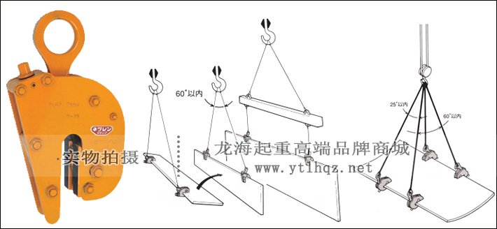 三木FL-V型豎無(wú)傷鋼板鉗吊裝案例