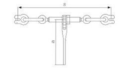 ERSP型模鍛棘輪式緊索具尺寸圖 ERSP型模鍛棘輪式緊索具尺寸圖