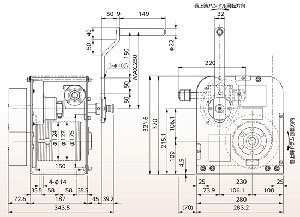 FUJI EXW型手搖絞盤(pán)尺寸圖