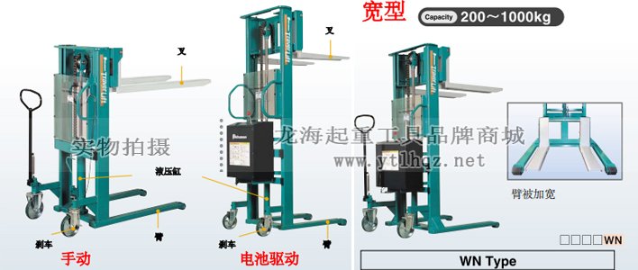 常見(jiàn)的物流裝卸搬運(yùn)工具有：液壓堆高車